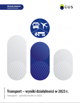 Cover of the publication Transport - activity results in 2023
